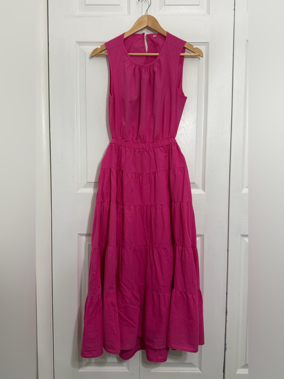 Anrabess Cut Out Pink Summer Dress, Women Size Medium.